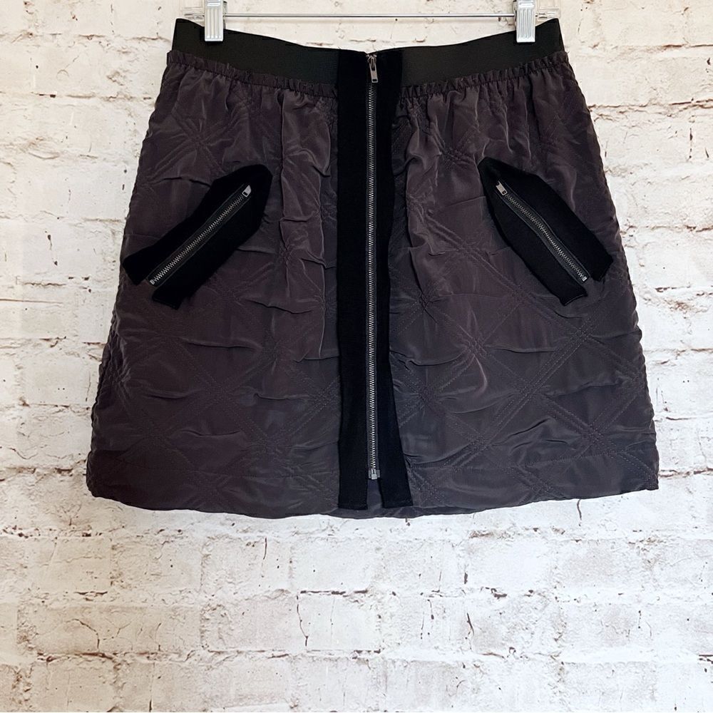 Leifnotes Anthropologie quilt stitch mini skirt